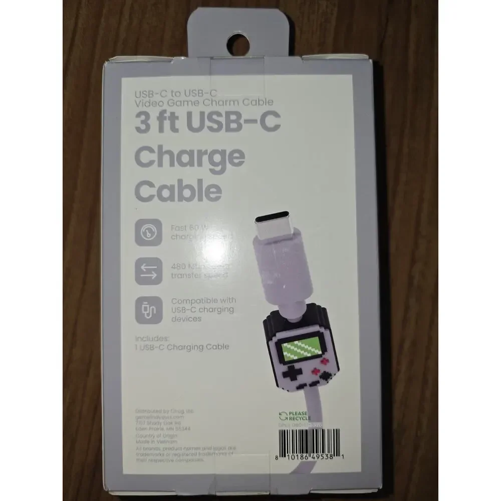 3ft Usb-C Video Game Charm Cable s1